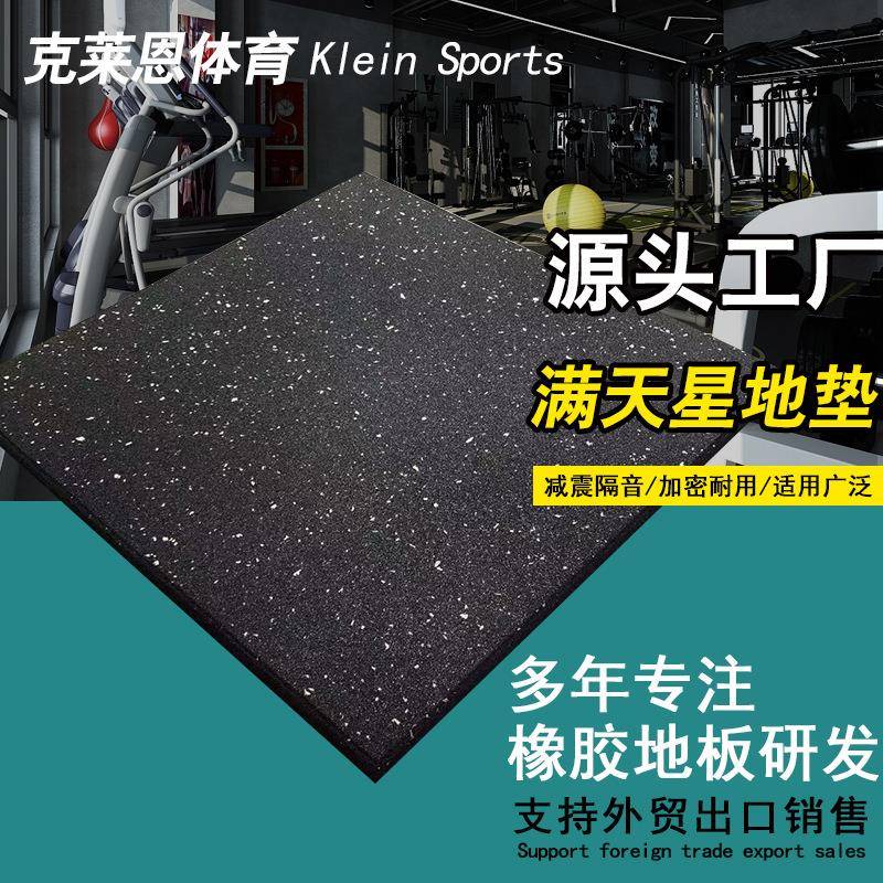 功能性塑胶地垫健身房地垫哑铃杠铃家用抗震降噪运动地板健身地