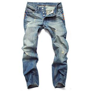 fit nostalgic 男裤 jeans大码 men straight with jeans size Big
