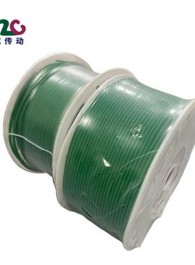 圆厂家供绿色聚氨酯带粗面圆直 钢化炉洗610碗机2-18mmφPU无缝带