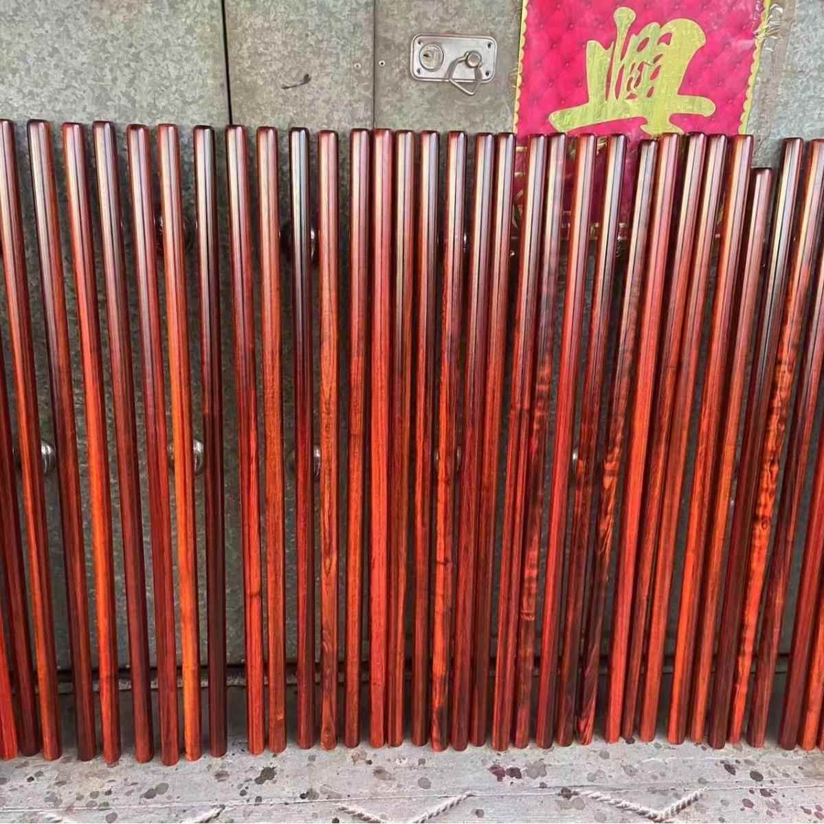 密小叶156紫檀原木老沉料高油高玻秒水璃底武术棍