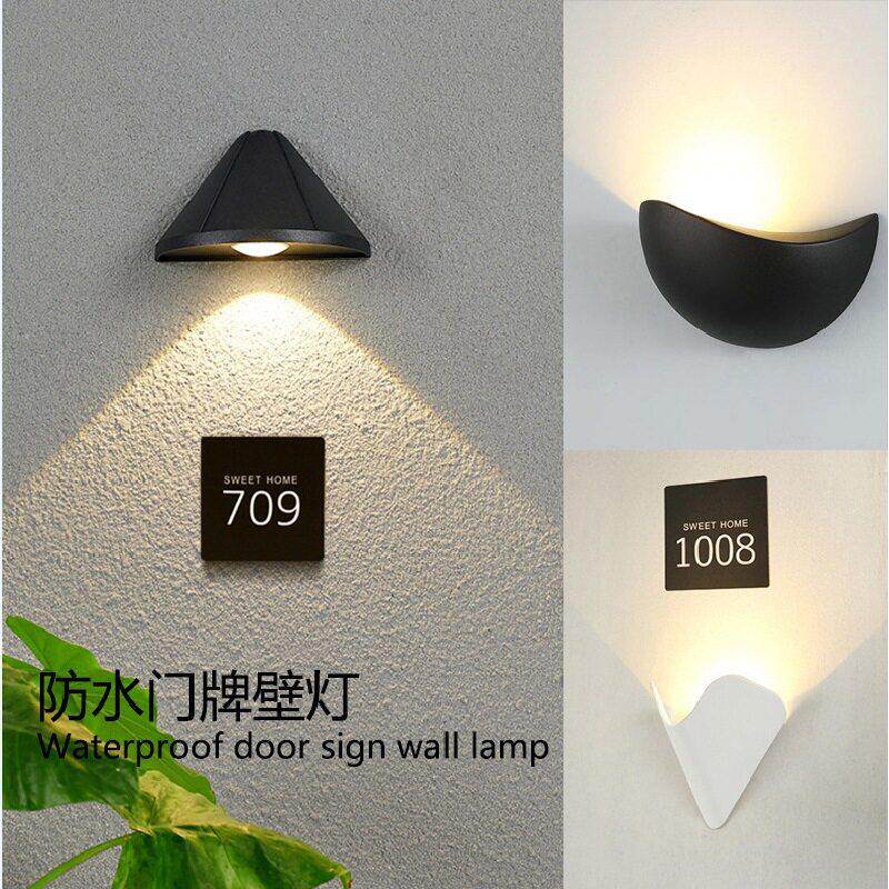 LED户外壁灯防水现简约过道外墙柱头入户别墅店面门口招牌射灯