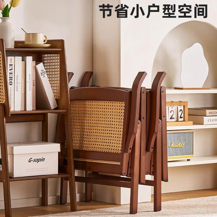 椅可折叠藤编靠椅子家用阳台休闲背办公EOL室午休躺椅户外便式携