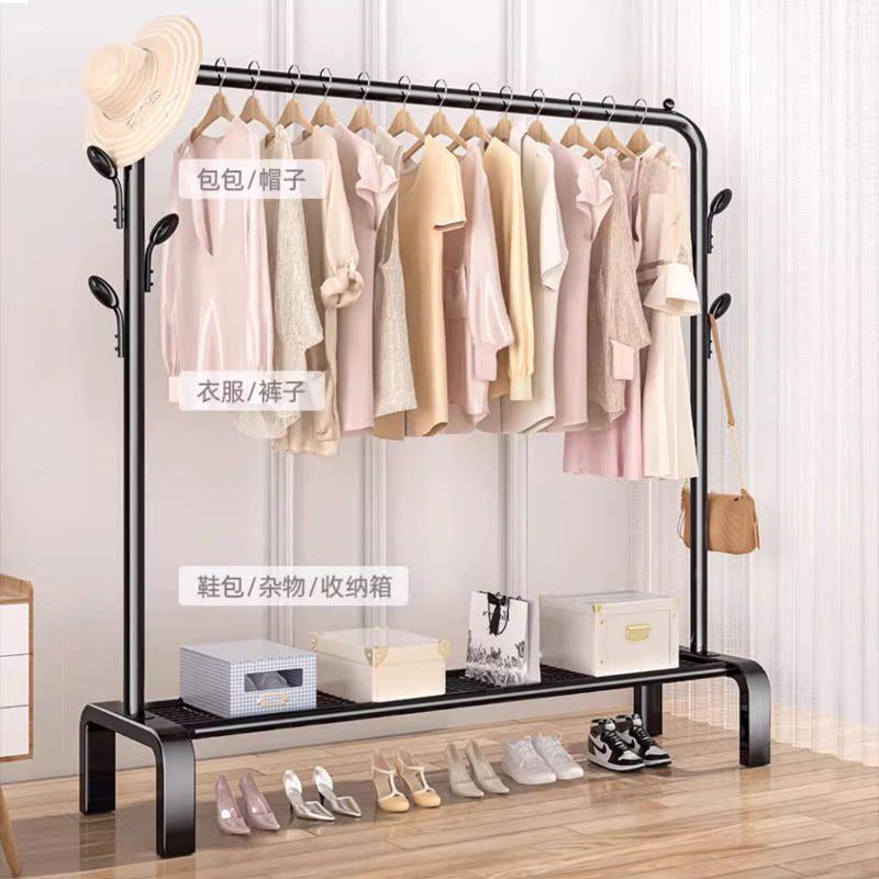 阳台晒衣服架子简易晾衣架落地折叠家用卧室家用晾衣杆折叠挂新品