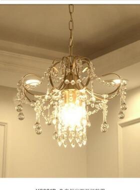 欧餐吊灯美式水晶吸顶小灯吊现代简约玄关661过道走廊厅水晶灯式