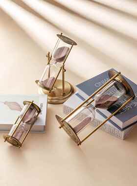 北欧现代轻奢创意个性沙漏计时器办公室桌面小摆件客厅家居装饰品