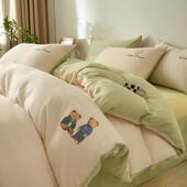 秋冬床上四件套2025新款 加厚床单被套罩学生宿舍床单人床上三件套