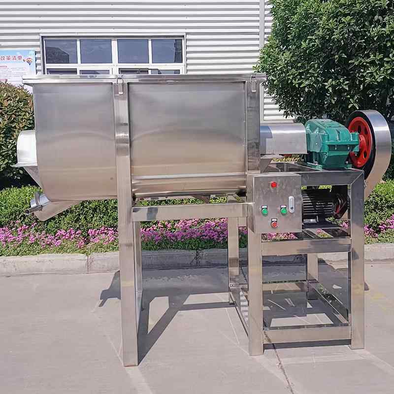 200L不锈钢合搅卧拌PCR机201材质 白式糖鸡精盐调味料混机粉末搅