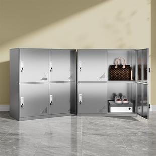 34不锈钢更矮柜加门985厚带锁衣0储物收纳柜碗家用无菌车间多柜绢