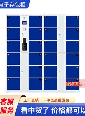 超市电子存包柜商场指纹条码微信人脸行李存放柜景区游乐场储物柜
