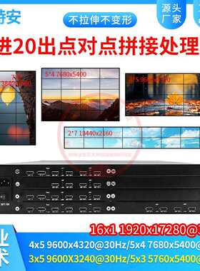 3进20出多屏宝扩展仪3/4*5电视墙点对点视频拼接处理器二十路16*1