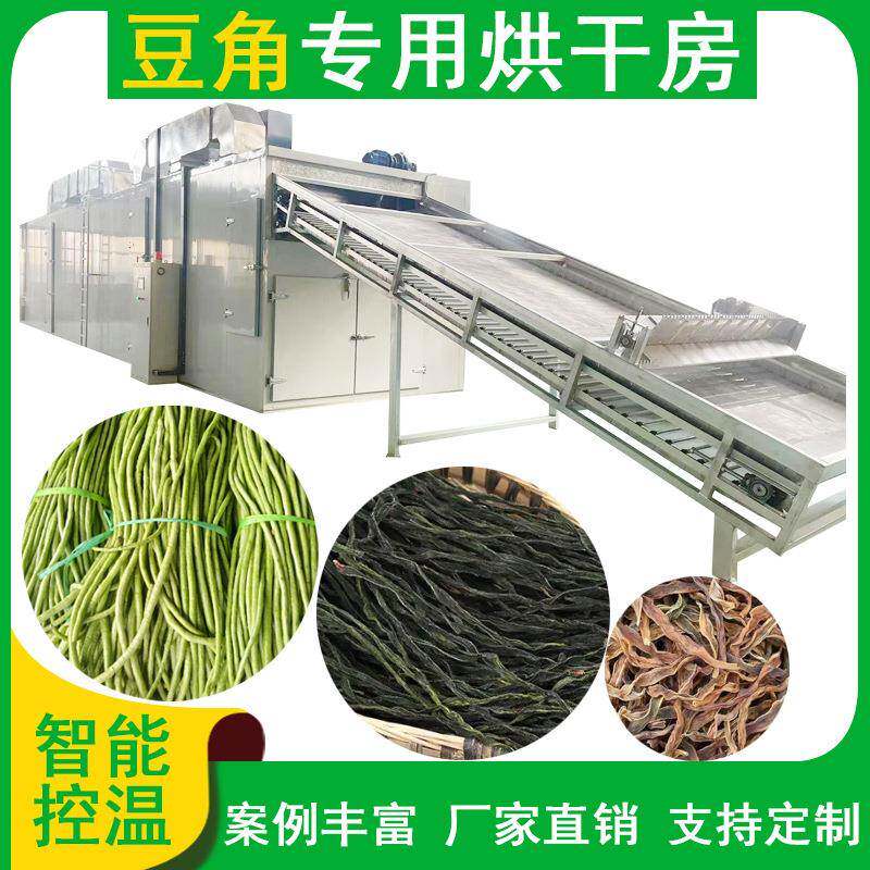 大型豆角烘干设备四季豆扁豆烘干机商用自动网带式中药材烘干房