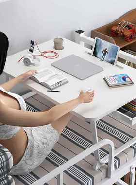 电脑桌简易懒人床上可折叠书桌女生卧室小桌子学生宿舍飘窗学