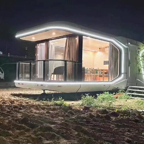 豪华住人集装箱房野奢风科技感集成房屋未来太空舱活动板房民宿