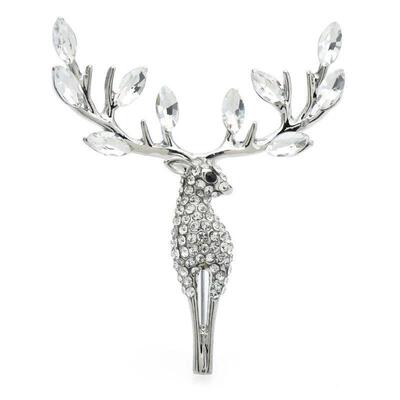 Wuli&baby Lucky Deer Brooches For Women Unisex 2-color Rhine