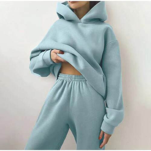 Women's thick long sleeved sweatshirt, long pants, two