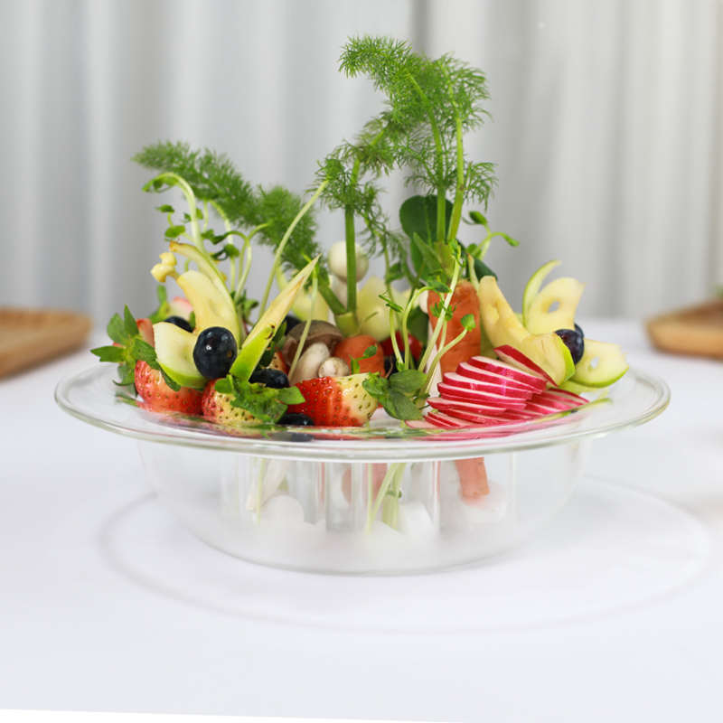 透明玻璃蔬菜万物自动生长沙拉餐具分子料理美食意境网红碗