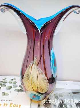 花瓶工艺品摆件品创意饰花瓶玻璃中1519新式摆件