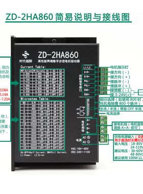 5nm 驱动器dm860h替雷868+.86byg250d套装马达长电机115mm步进