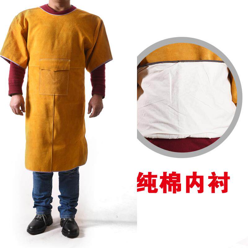 正品牛皮电焊防护衣焊氩弧焊工作服防辐射防飞工服溅耐高温衣反穿