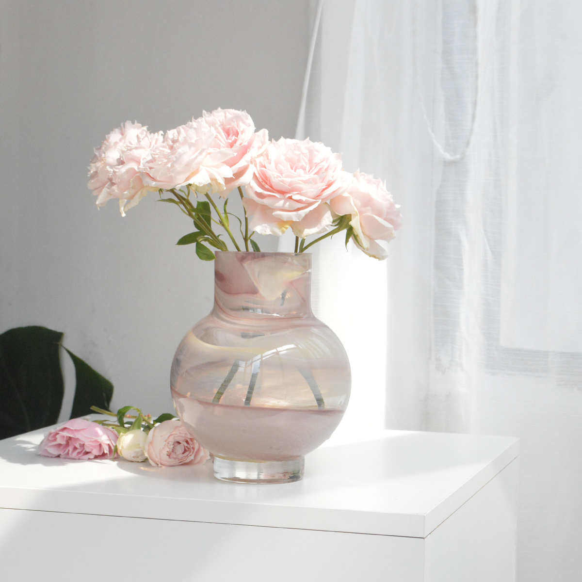 特别好看迷你北欧INS风粉色云纹桌面琉璃小花瓶家居玻璃插花器,家居饰品,花瓶,淘宝优惠券,粉丝福利购,淘宝优惠卷