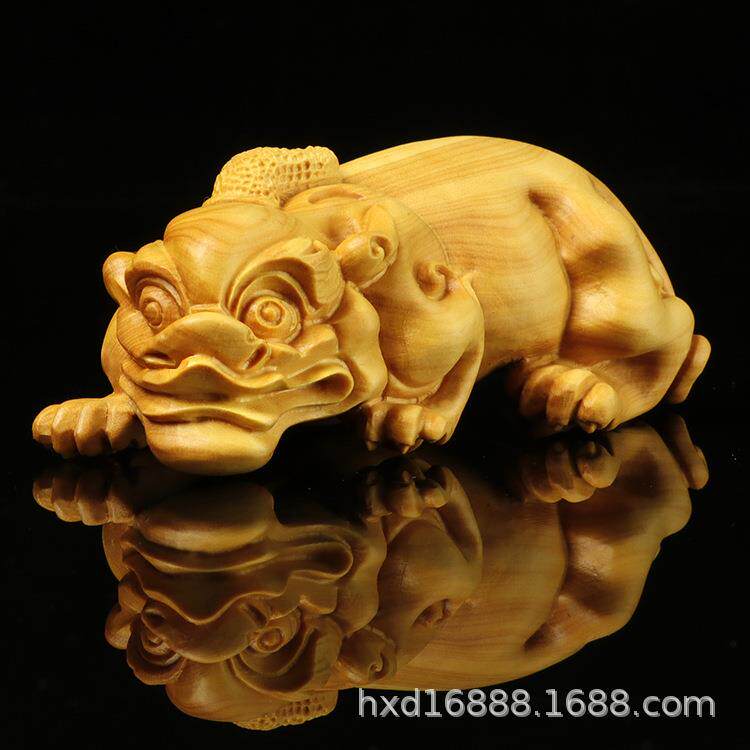 黄杨财木雕貔貅手把随身把玩雕刻工艺品品饰开业95139件摆件