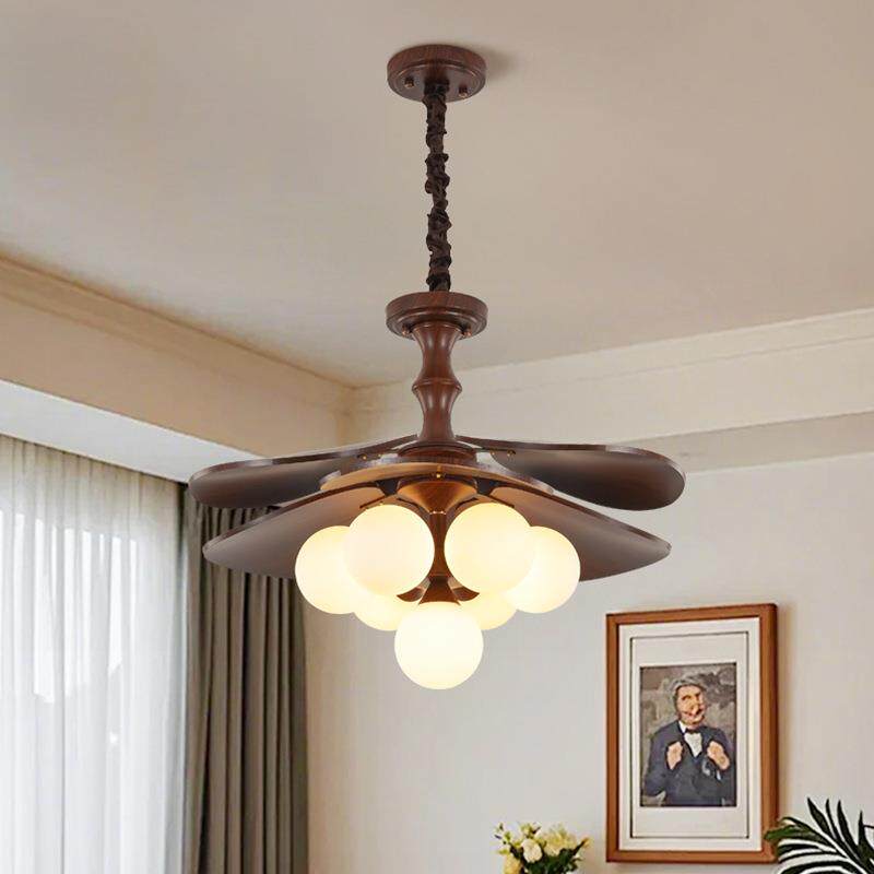 法式中古魔豆餐厅吊灯法式复古卧室吸顶灯创意个性书房灯吸吊两用