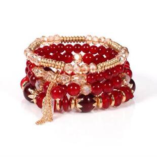 bracelet personalized bangle pearl layer bracelets multi
