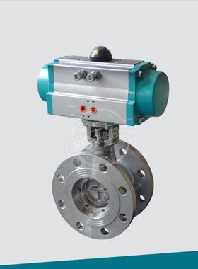 气动软密封蝶阀双偏心四氟蝶阀D642F-16P-DN200不锈钢零泄露