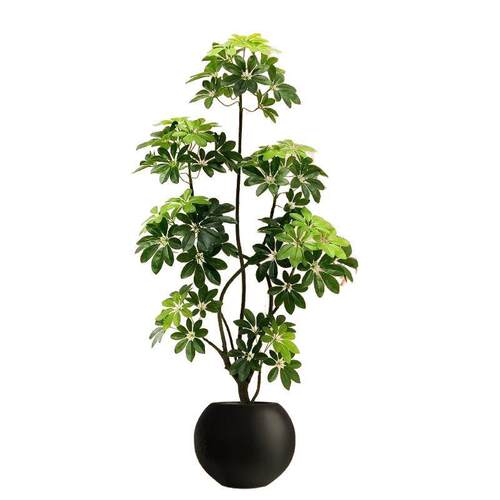 仿真植物鸭脚木落地盆栽仿生绿植摆件客厅沙发边家居装饰盆景假树