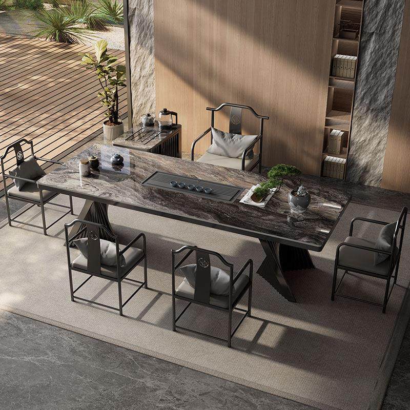 轻奢2025款岩板茶桌椅组合高端现代意式风家用阳台办公一体泡茶桌,住宅家具,家用茶台/茶桌,淘宝优惠券,粉丝福利购,淘宝优惠卷