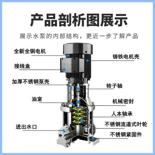 CDLF不锈钢立式多级离心泵轻型管道泵供水泵高扬程水泵管道增压泵