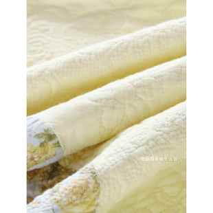 四季 轻奢绣2花F76ST6T5绗缝被纯感床盖式 通欧 双面棉205新款 fc美式