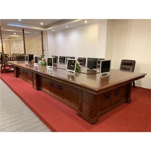 4米~8米不带升降器无纸化会议桌功桌能带液晶电脑B86示器会多议B