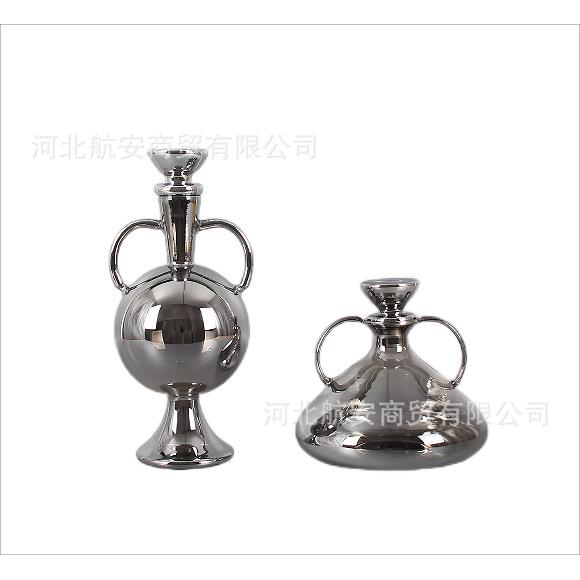 现代简约玻璃器皿样板房售楼处玻璃工艺品摆件桌面茶几电视柜软装