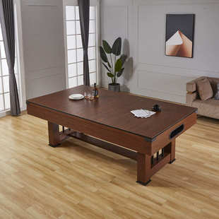 台球桌家用标准型黑八斯诺克桌球台商用多功能台球乒乓餐桌三合一