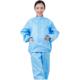 男用电子厂车间喷漆无通 夏季 正品 体防静分电蓝色防护工作服女套装