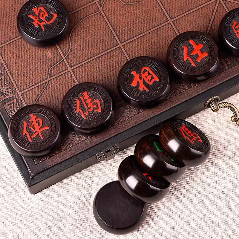 高档老挝红木酸枝紫光檀阳刻中国红象装棋礼套品YKZIGT01工厂直销
