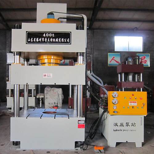 供应牛羊添砖液压机400t三梁四柱粉末成型大台面液压机
