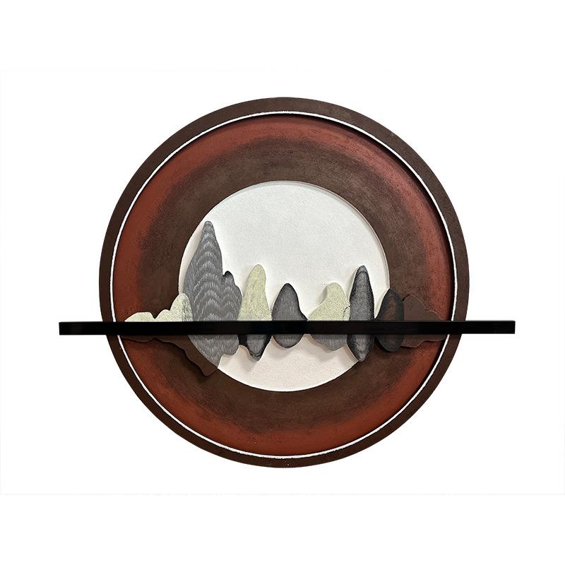 木雕手绘画画玄关茶室挂画沙发背景墙客厅壁画浮雕大尺寸装饰画
