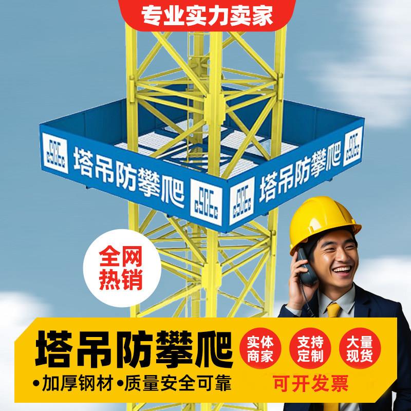 塔吊防攀爬装置架施工操作平台围挡连廊安全栏网标准节塔吊围栏
