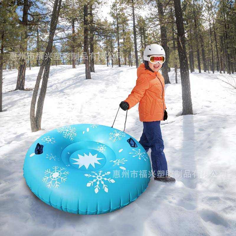 新款PVC充气滑雪圈圣诞老人 加厚耐磨雪地圈成人滑雪圈现货