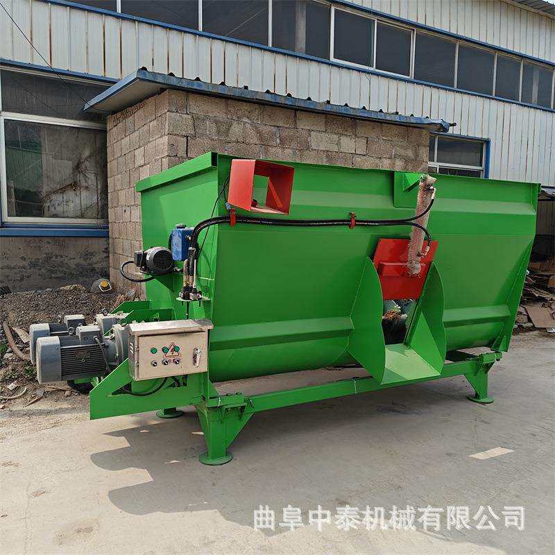 卧式养殖场粉碎混合机养牛场碎草料混料机养牛16立方混草料搅草机