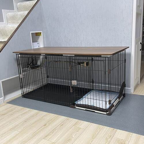 木质狗笼子狗窝带厕所柴犬柯基中大型犬小型犬宠物室内围栏狗栅栏
