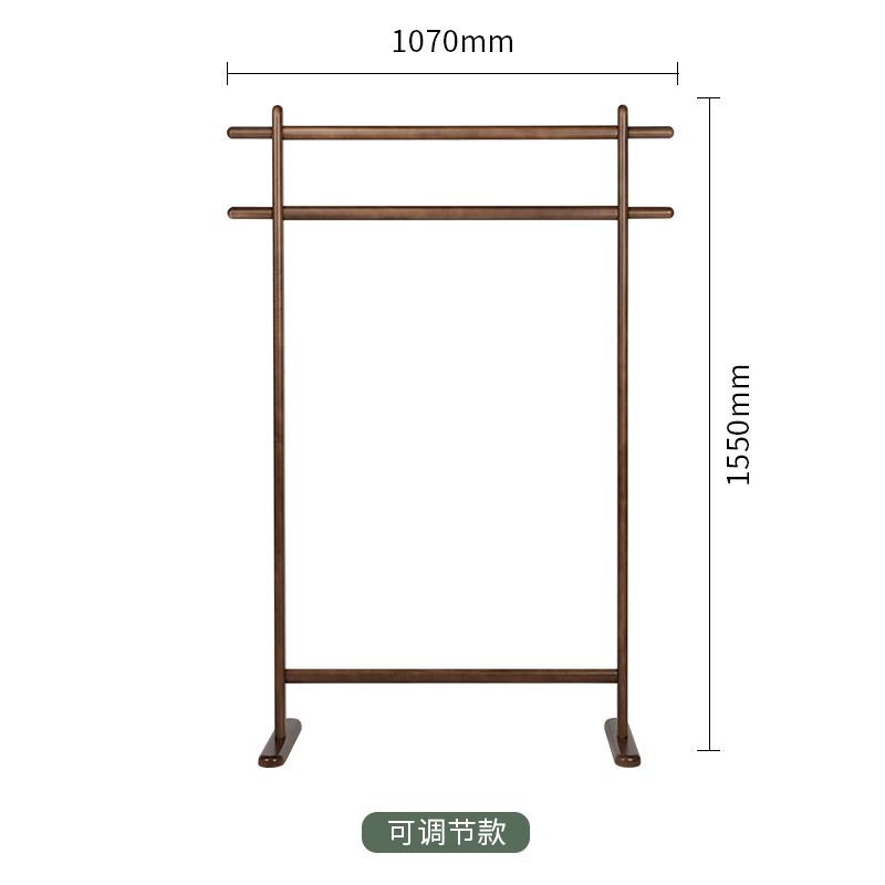 高档无意实木挂衣架落地不卧室衣帽用简家约收纳架架室内占地衣服