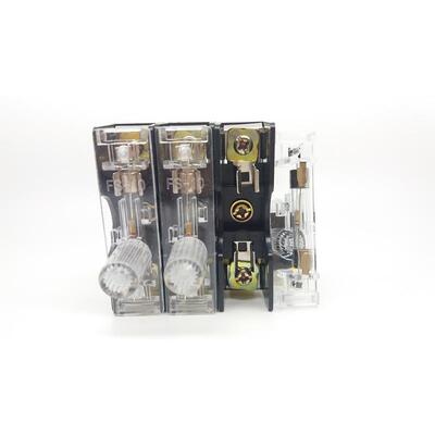 FS101带指示灯保险管座玻璃保险管底座导轨安装保险丝6*30保险座