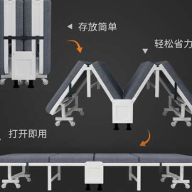 折叠床办公室午休家用单人床四折床海绵午睡行军双人床沙发陪护床