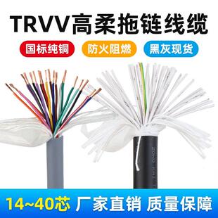 0.2 线14芯16芯20芯24芯25芯30芯40芯0.3 TRVV高柔性拖炼电缆线