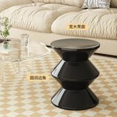 床头柜奶油风家用沙发边几创意摆件小型茶几卧室床边柜简约小圆桌