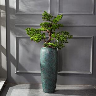 落地陶瓷大花瓶现代中式 饰品 摆件客厅酒店大堂复古插花器家居软装