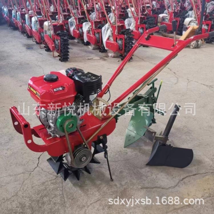 独轮链轨微耕机汽油小红牛趟地犁地机农用开沟耘地播种施肥机
